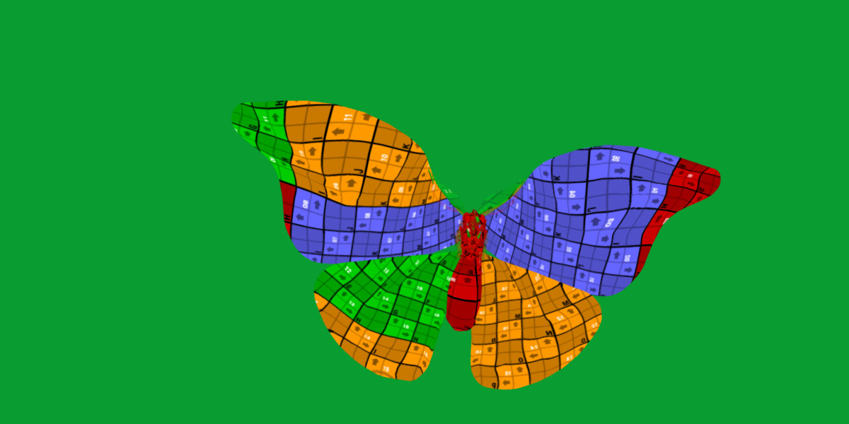 Atlas Moth Butterfly Low-poly 3D model_17