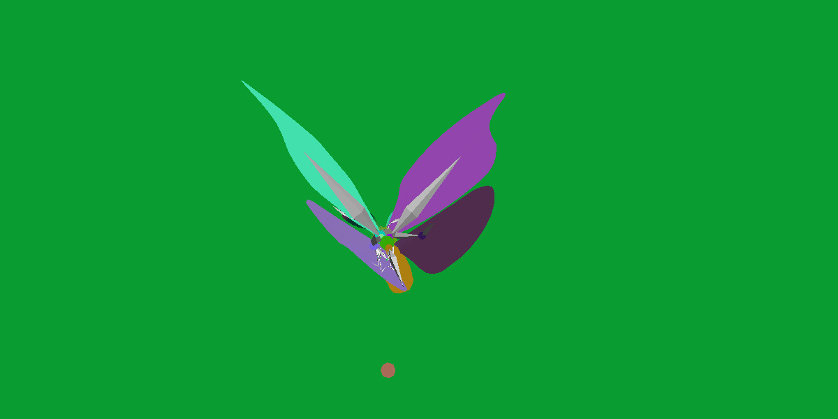 Atlas Moth Butterfly Low-poly 3D model_27