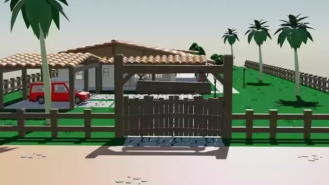 Country House Low Poly