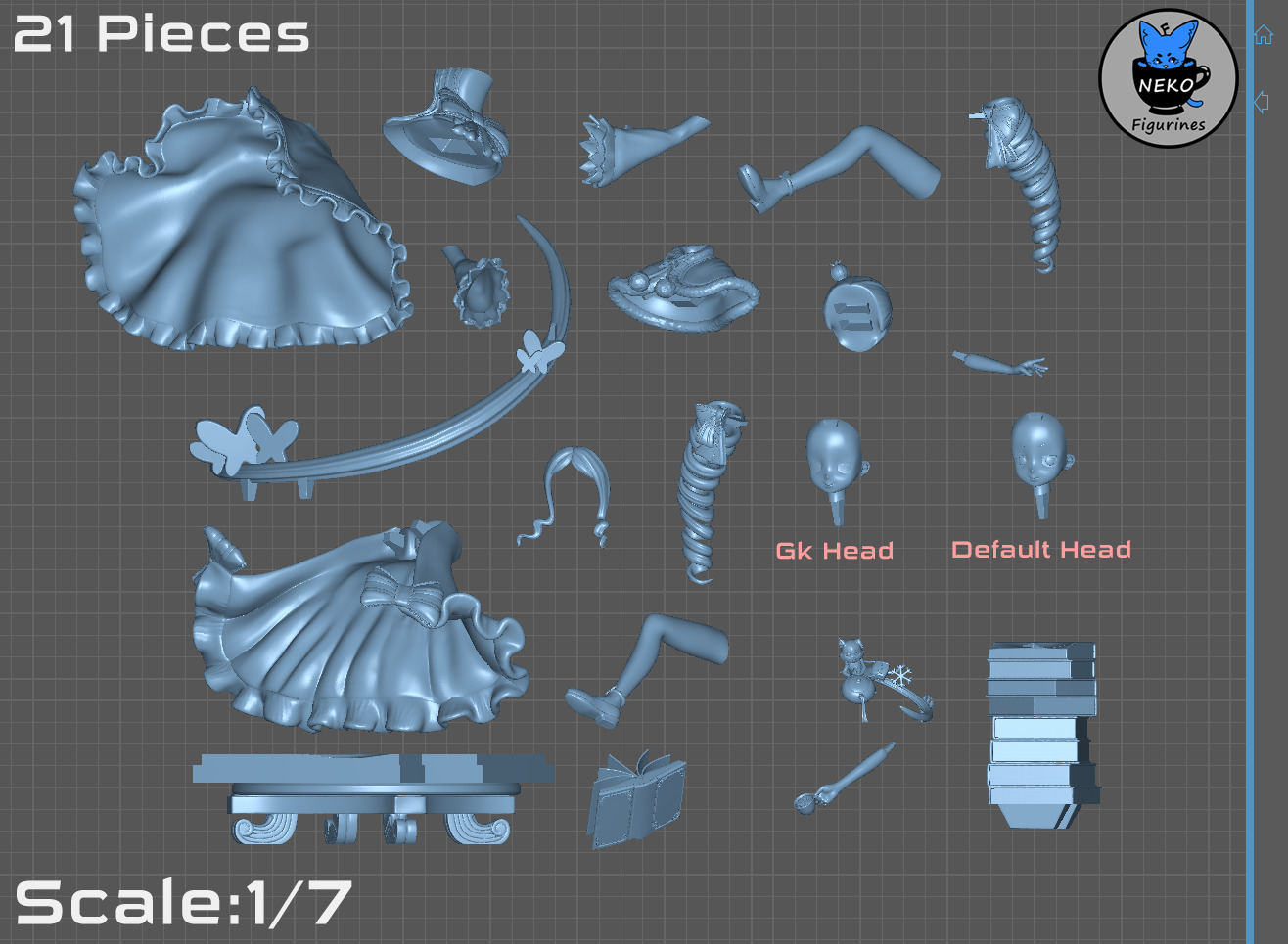 Beatrice - Rezero Anime Figure for 3D Printing 3D print model_5