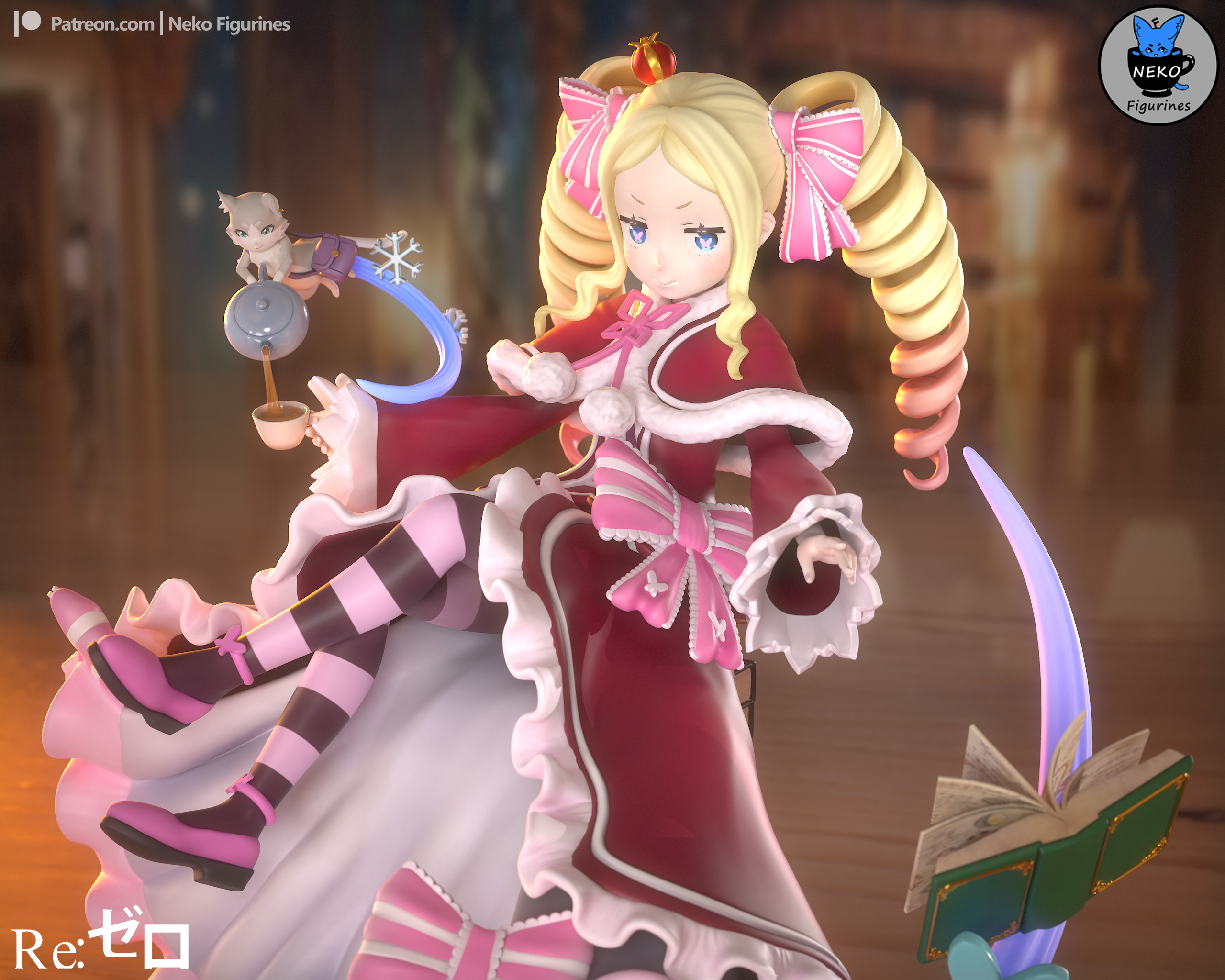 Beatrice - Rezero Anime Figure for 3D Printing 3D print model_11