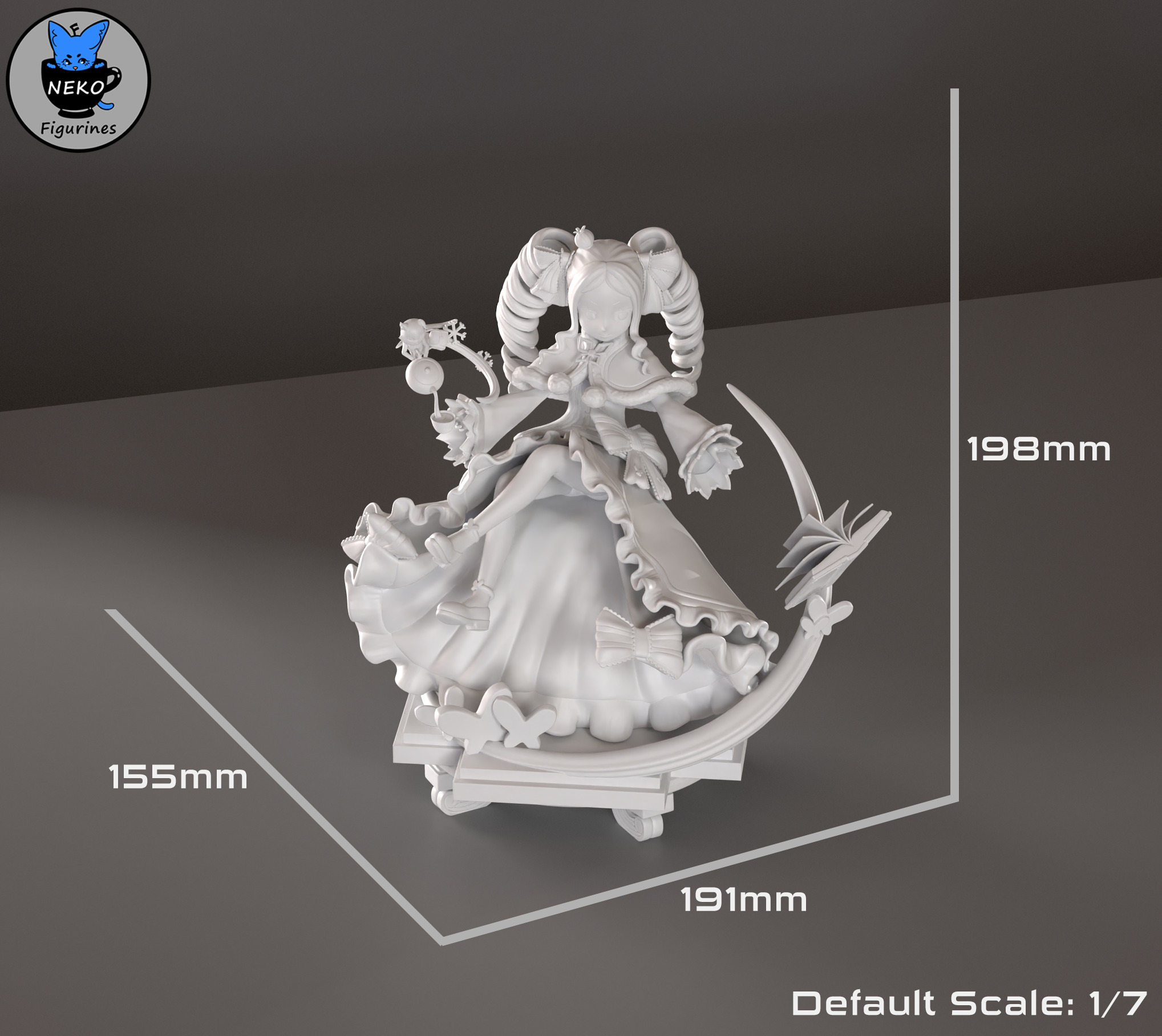 Beatrice - Rezero Anime Figure for 3D Printing 3D print model_6