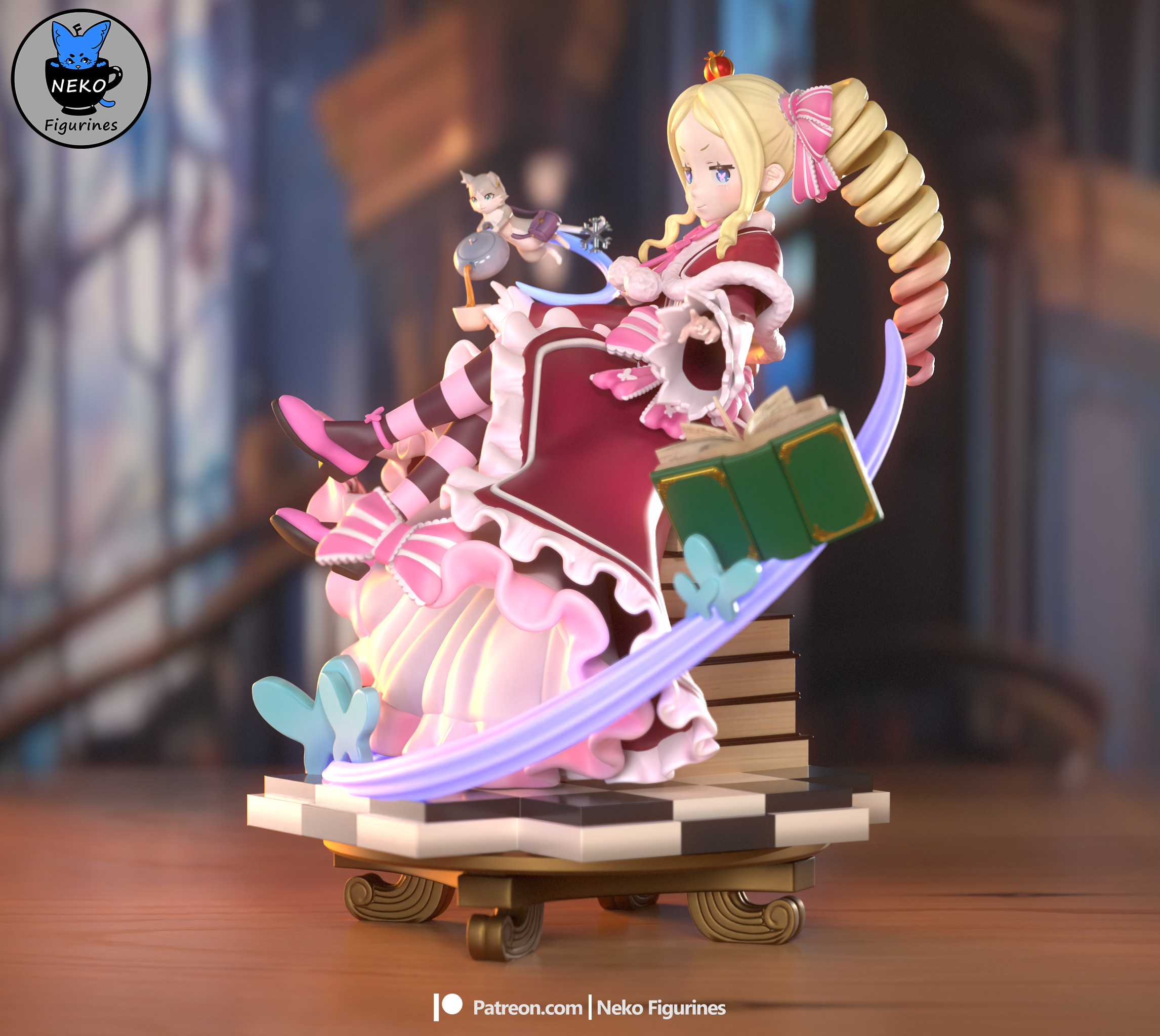 Beatrice - Rezero Anime Figure for 3D Printing 3D print model_9