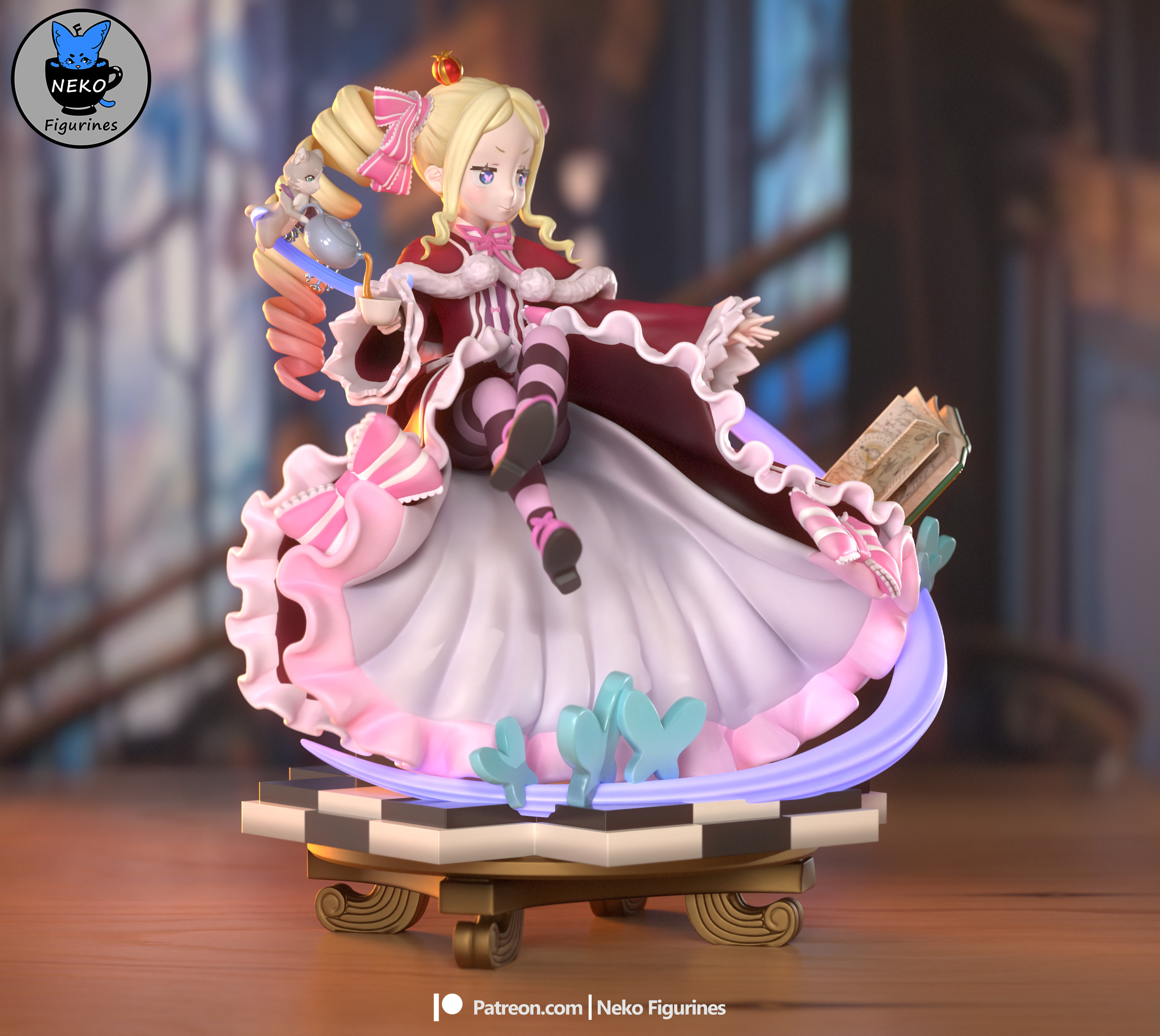 Beatrice - Rezero Anime Figure for 3D Printing 3D print model_7