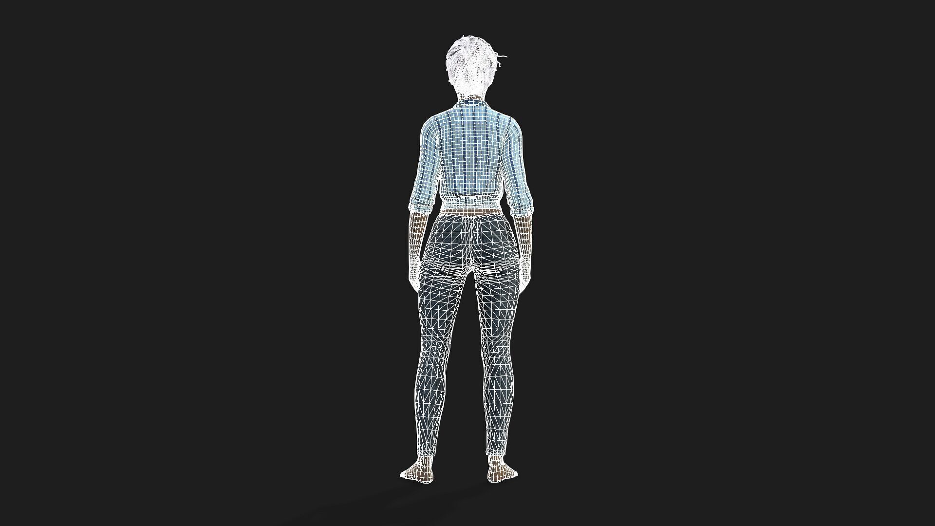 Realistic Female Character 3D model_15