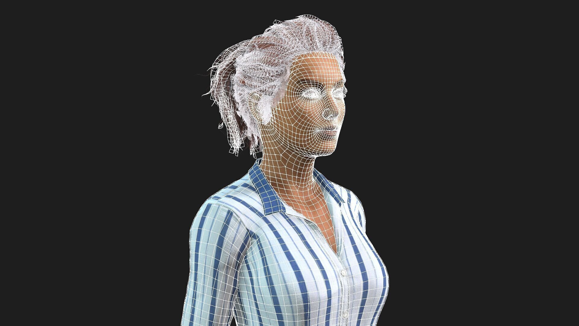 Realistic Female Character 3D model_18