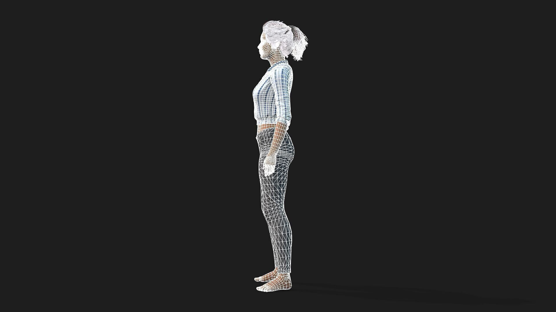 Realistic Female Character 3D model_14