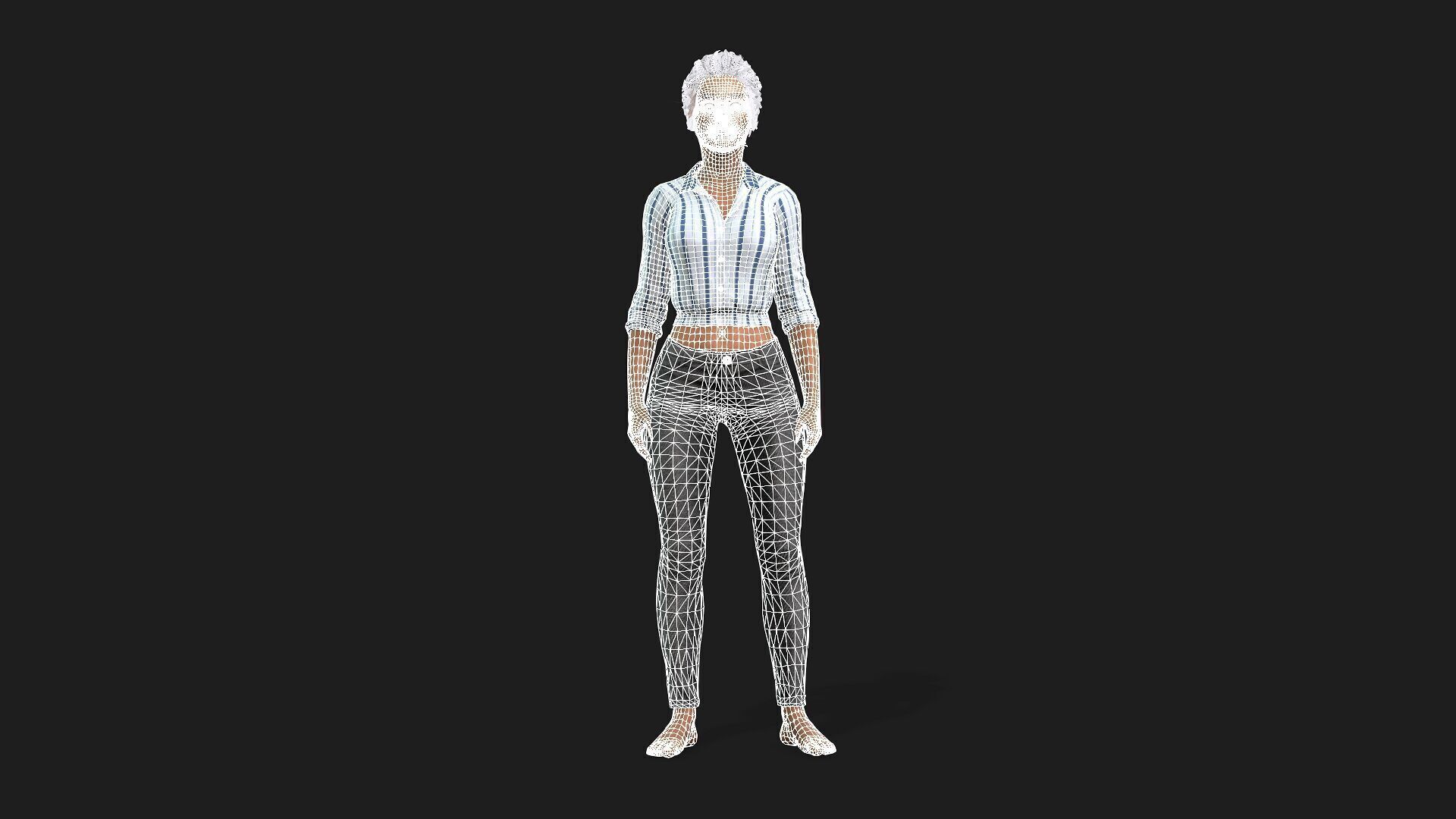 Realistic Female Character 3D model_11
