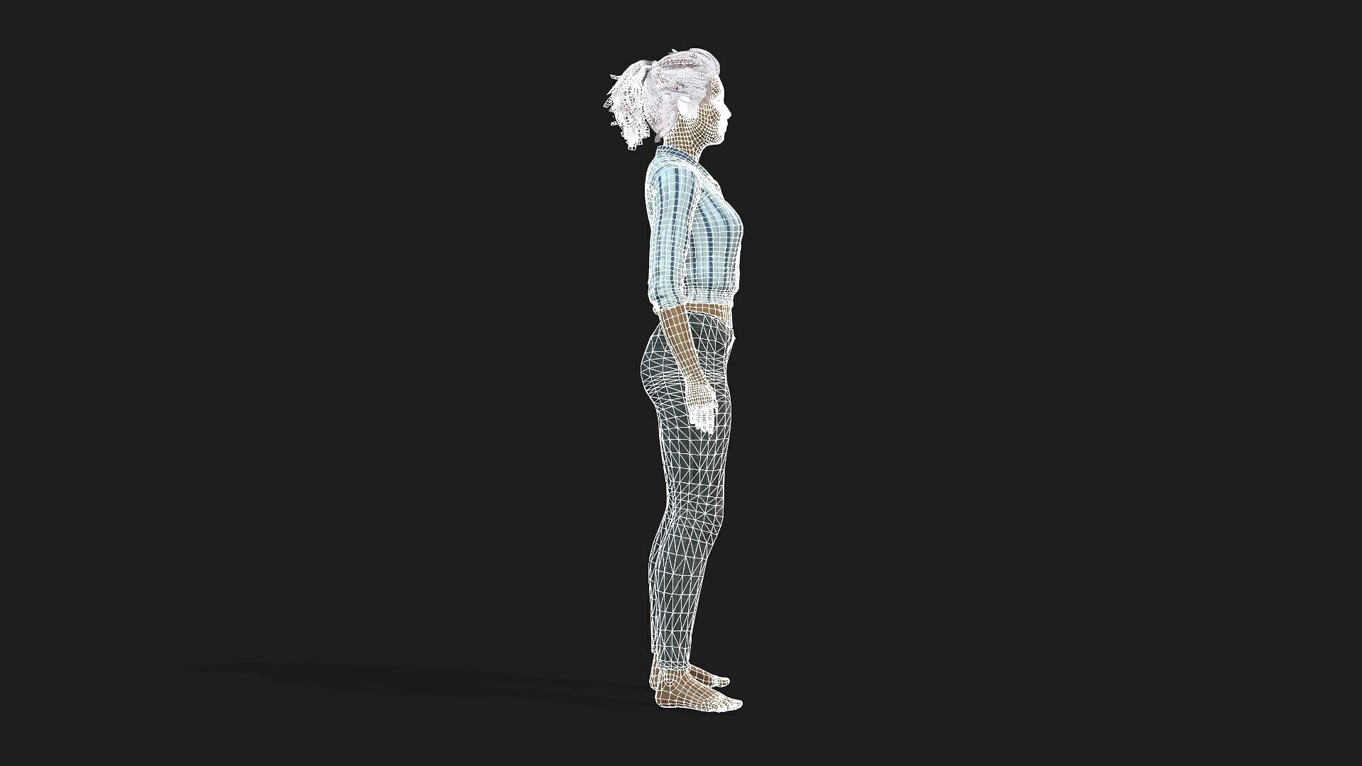 Realistic Female Character 3D model_13