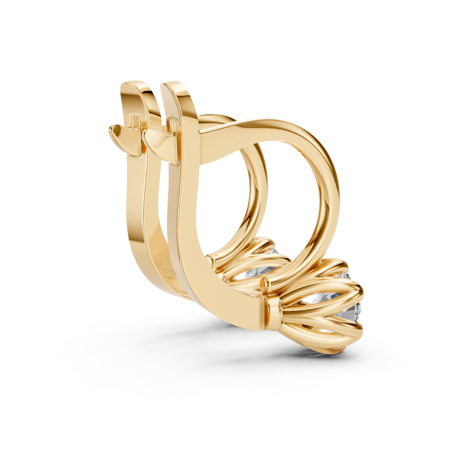 Flower Earrings 3D print model_4