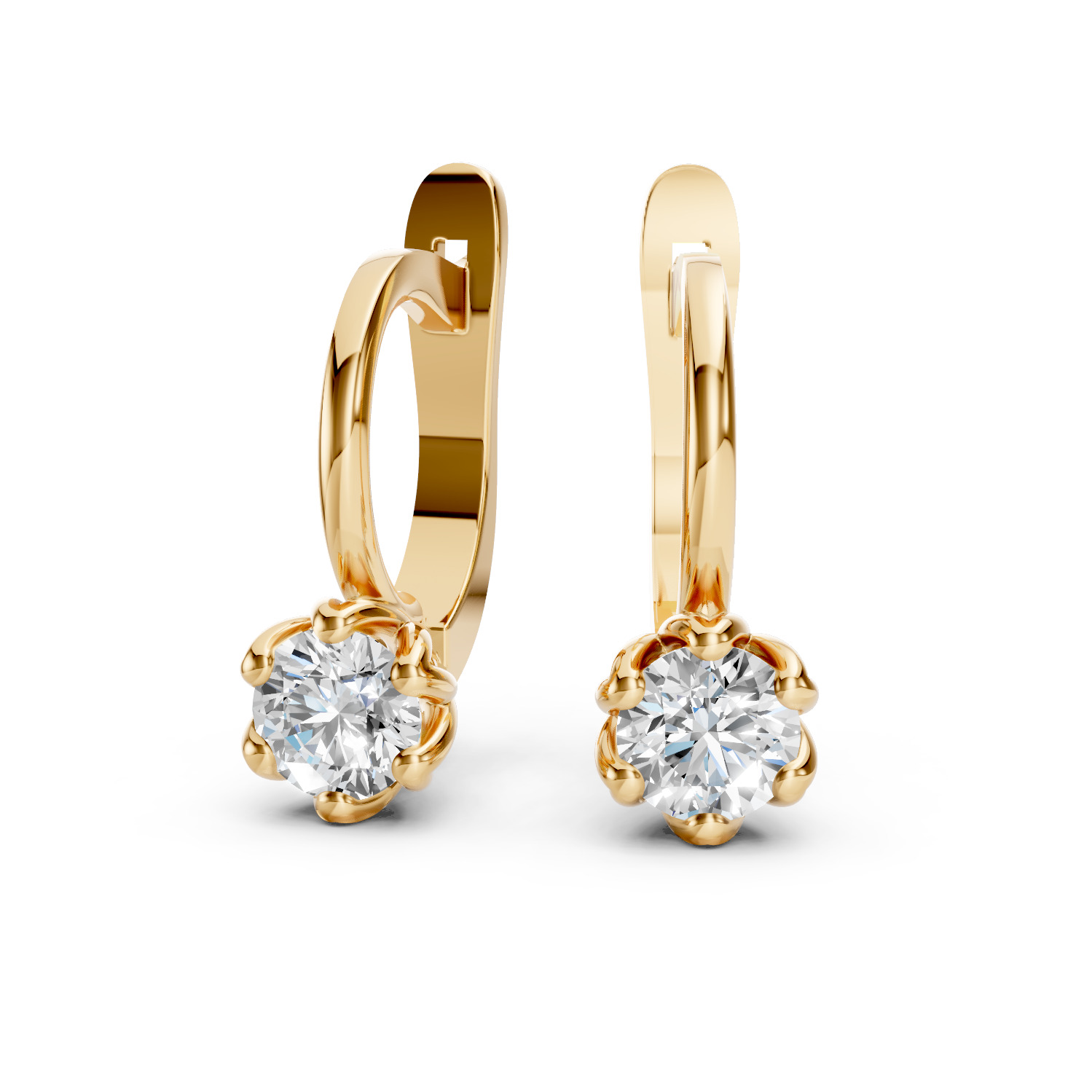 Flower Earrings 3D print model_1