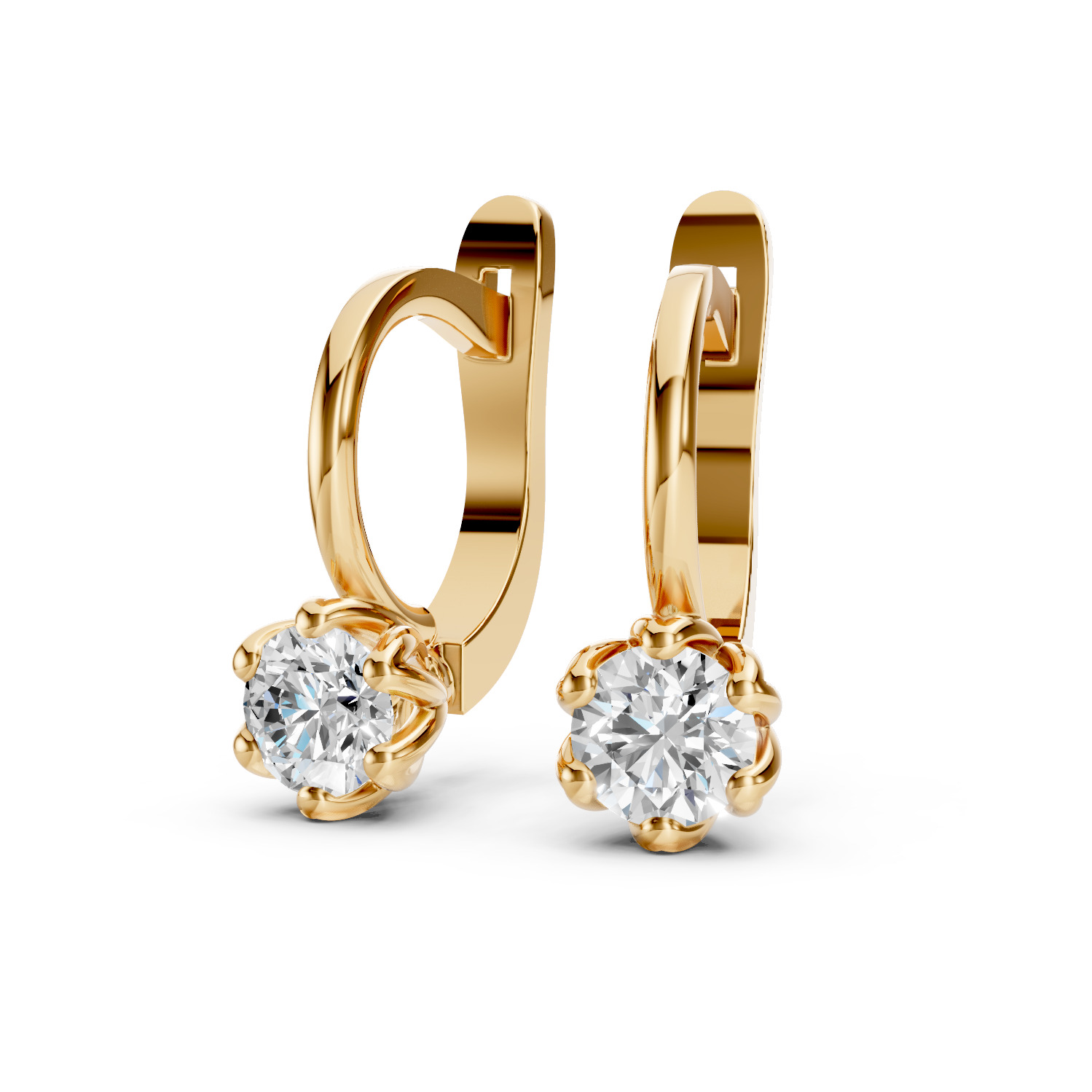 Flower Earrings 3D print model_5