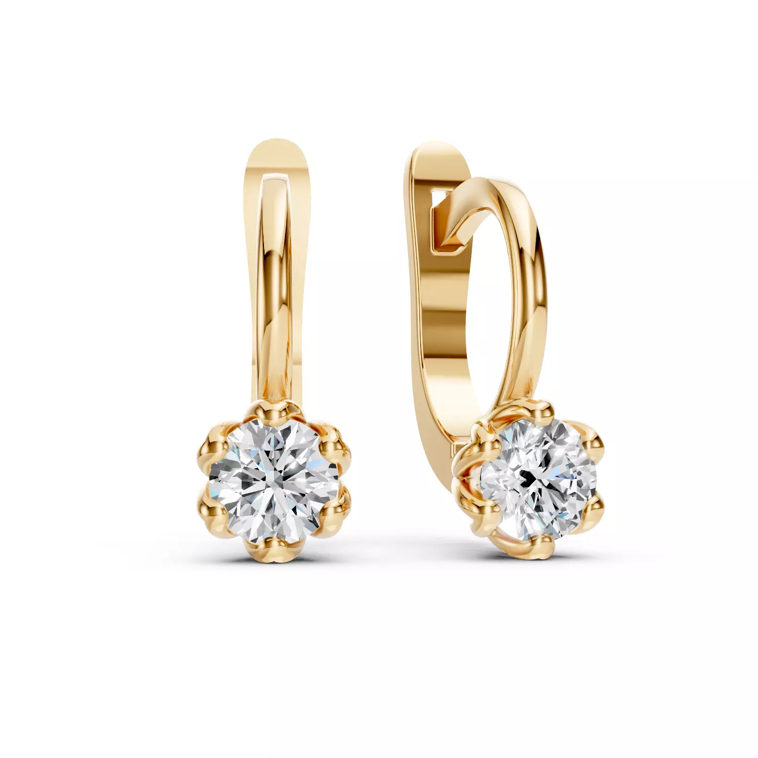 Flower Earrings 3D print model_0