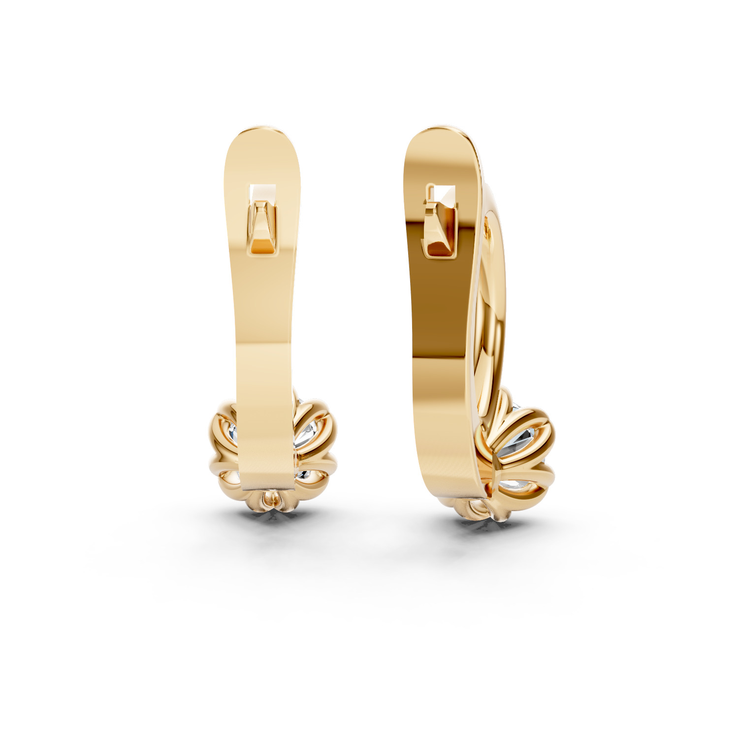 Flower Earrings 3D print model_3