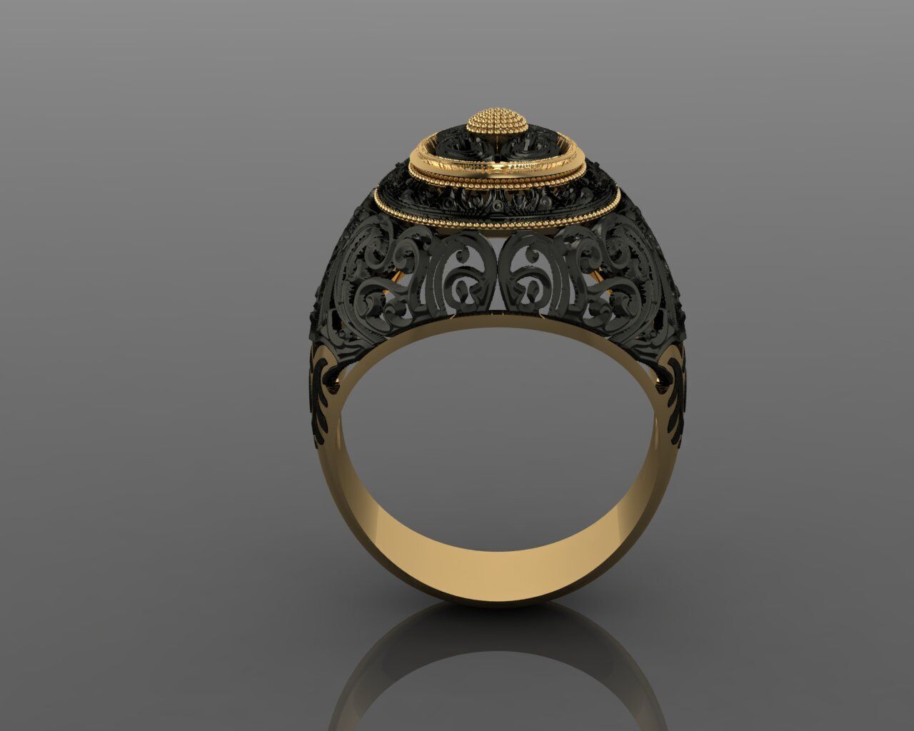 Women Ring 3D print model_11