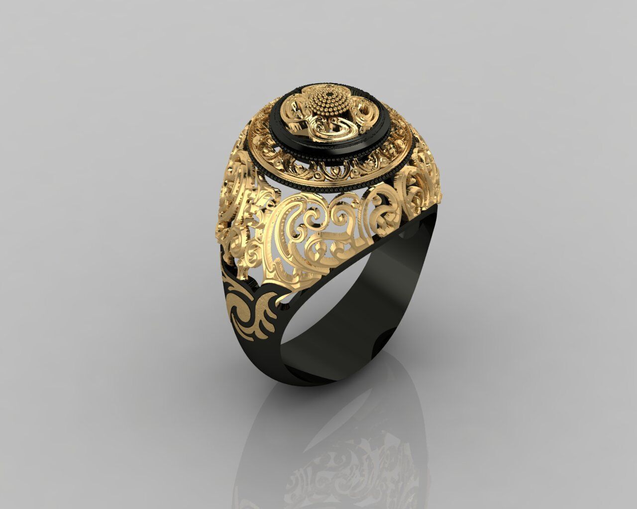 Women Ring 3D print model_35