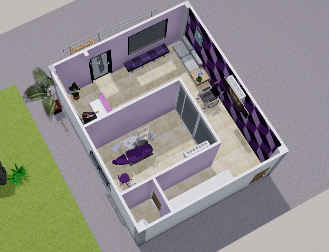 Simple Dental Clinic Design 3D model_1