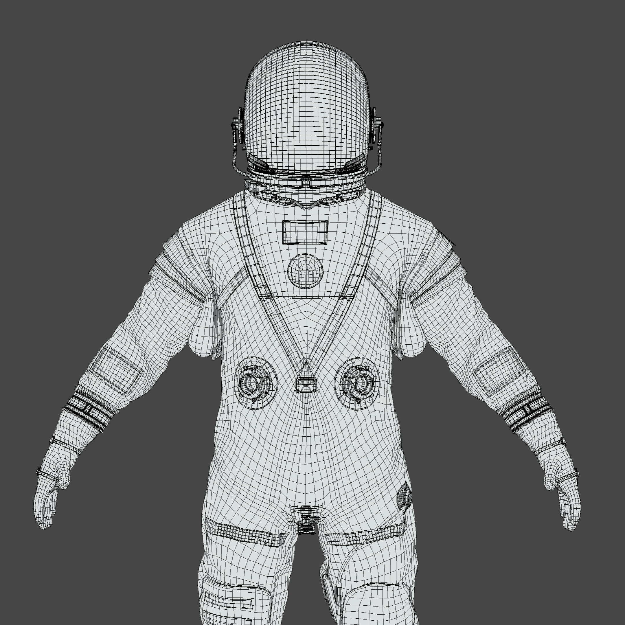 Nasa Orion Spacesuit Ultra realistic Low-poly 3D model_9