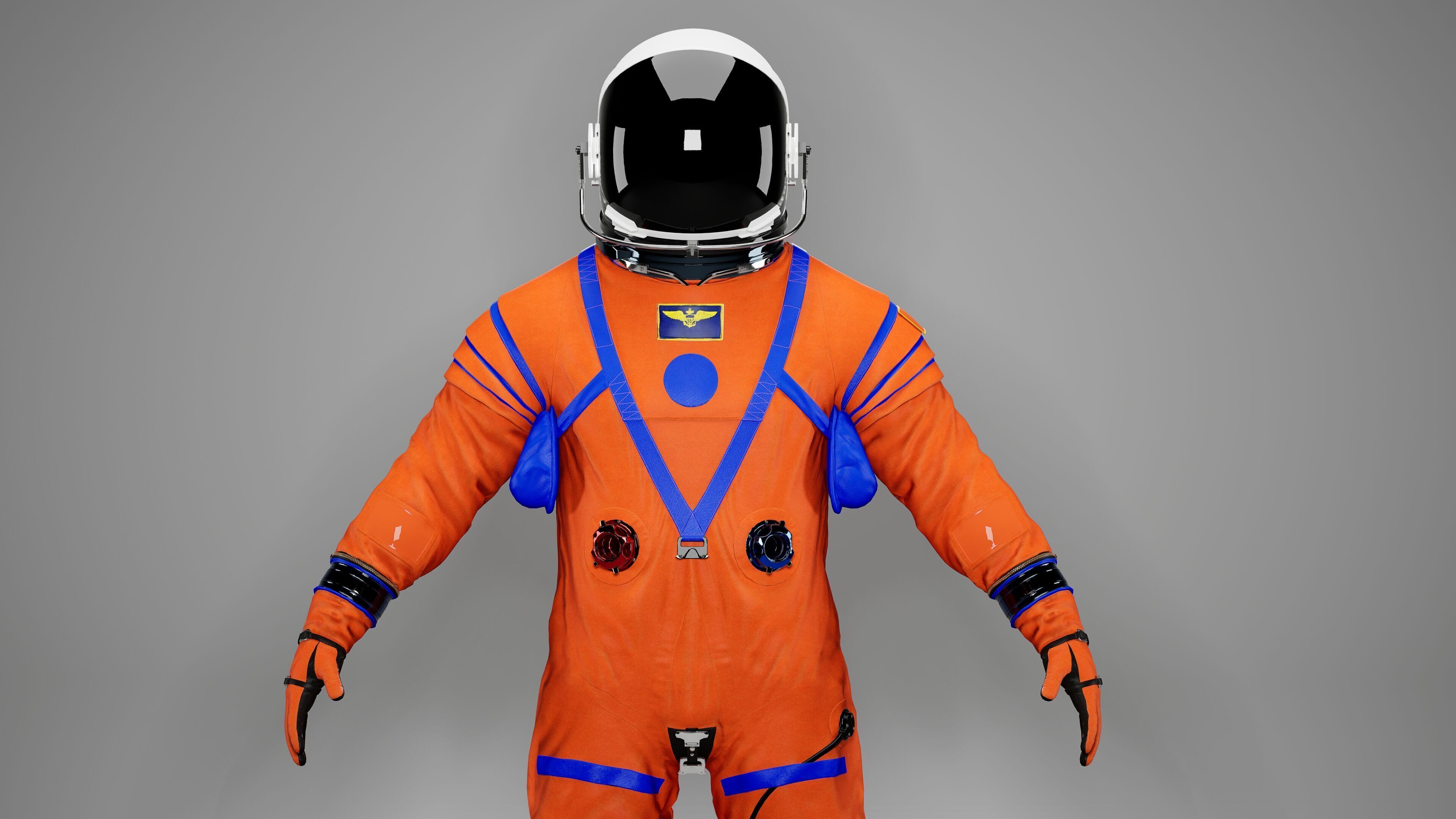 Nasa Orion Spacesuit Ultra realistic Low-poly 3D model_10