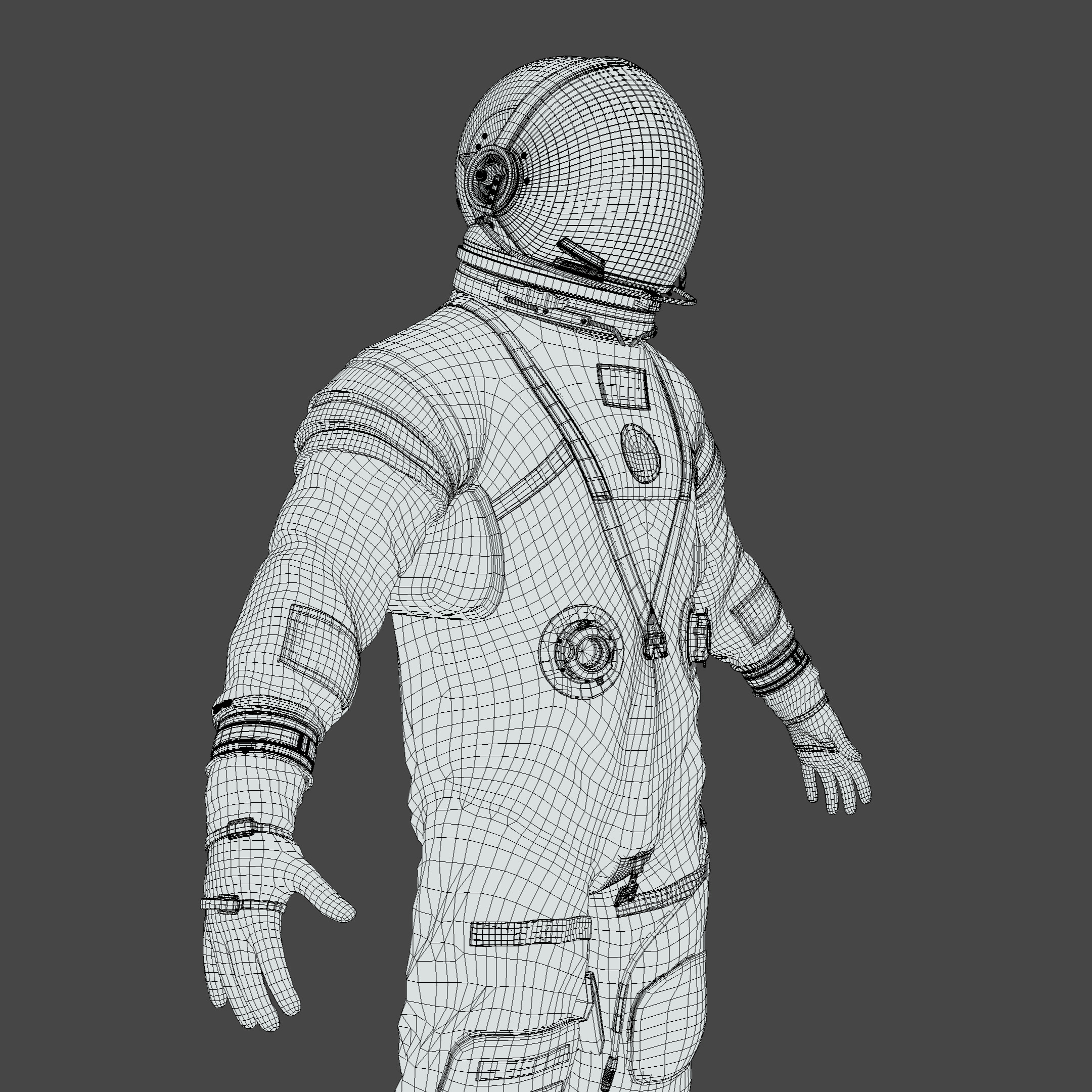 Nasa Orion Spacesuit Ultra realistic Low-poly 3D model_30