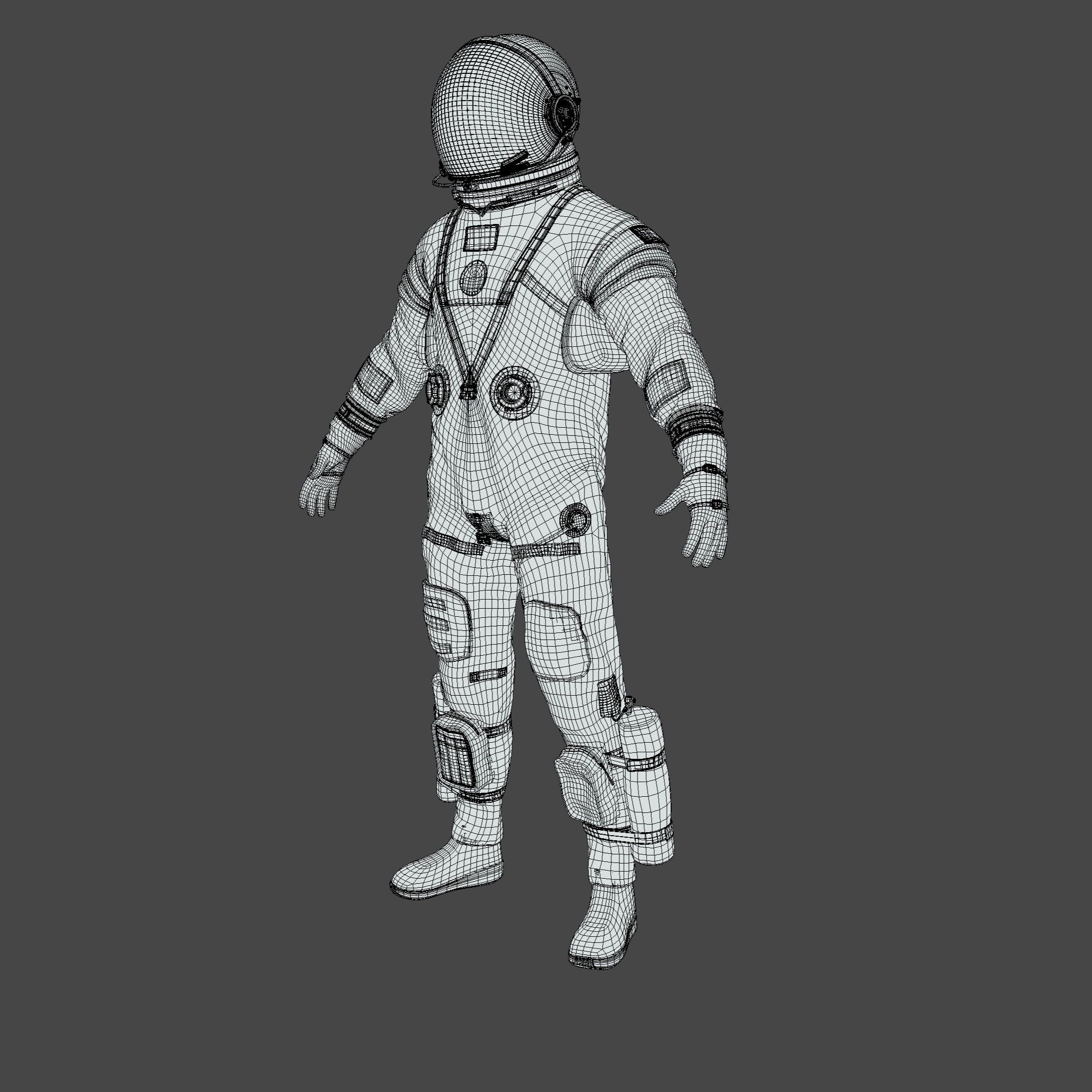 Nasa Orion Spacesuit Ultra realistic Low-poly 3D model_27