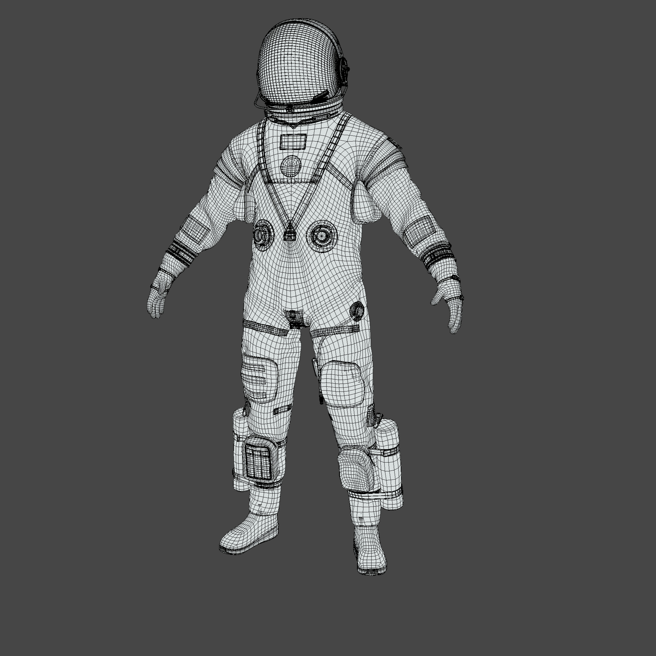 Nasa Orion Spacesuit Ultra realistic Low-poly 3D model_26
