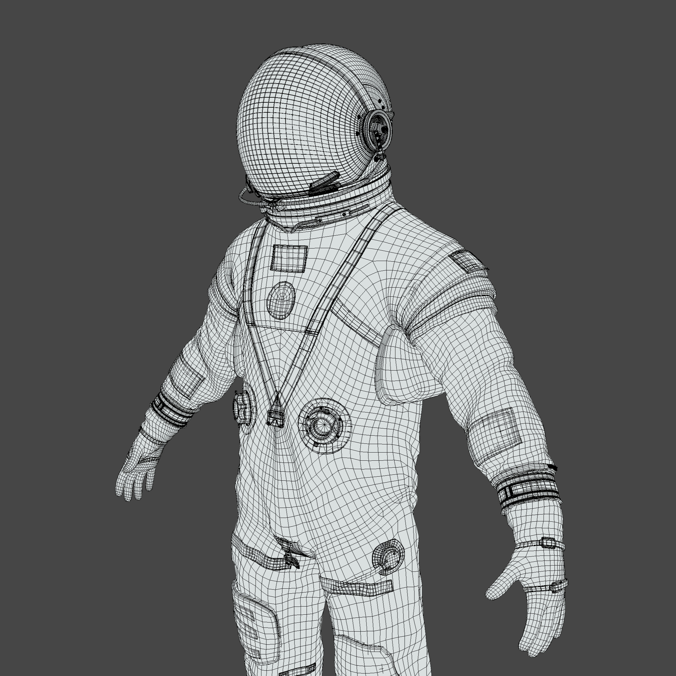 Nasa Orion Spacesuit Ultra realistic Low-poly 3D model_31