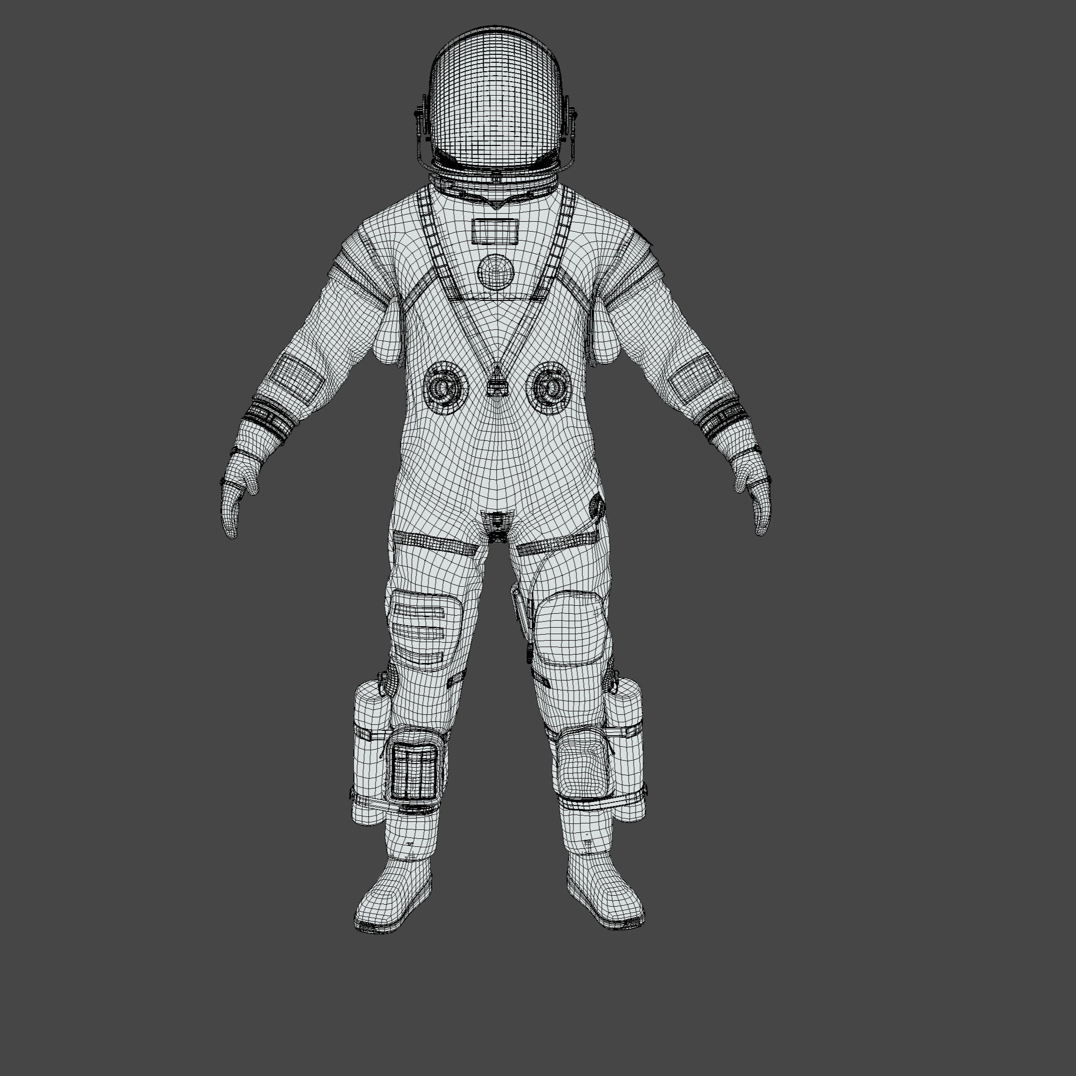 Nasa Orion Spacesuit Ultra realistic Low-poly 3D model_3