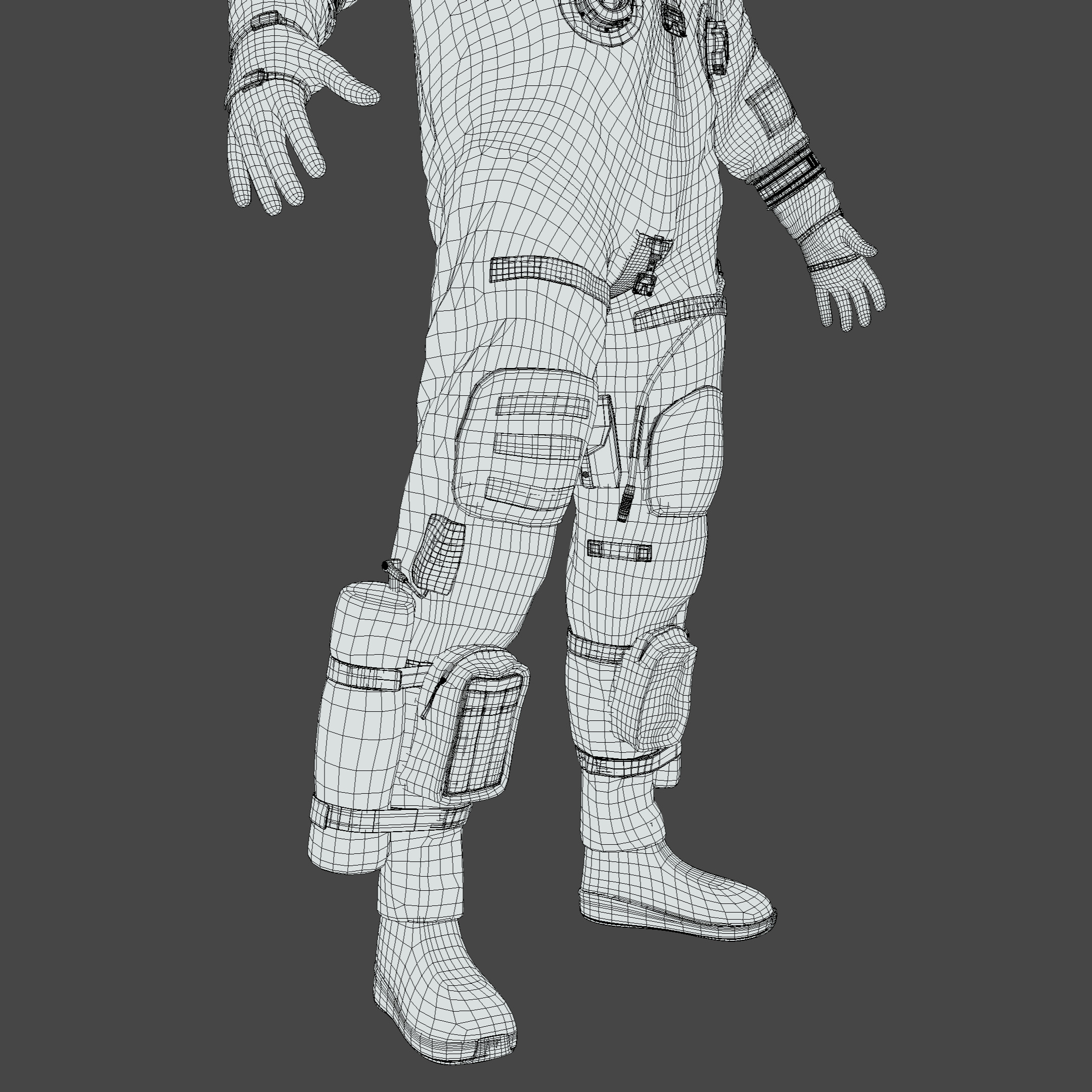 Nasa Orion Spacesuit Ultra realistic Low-poly 3D model_28