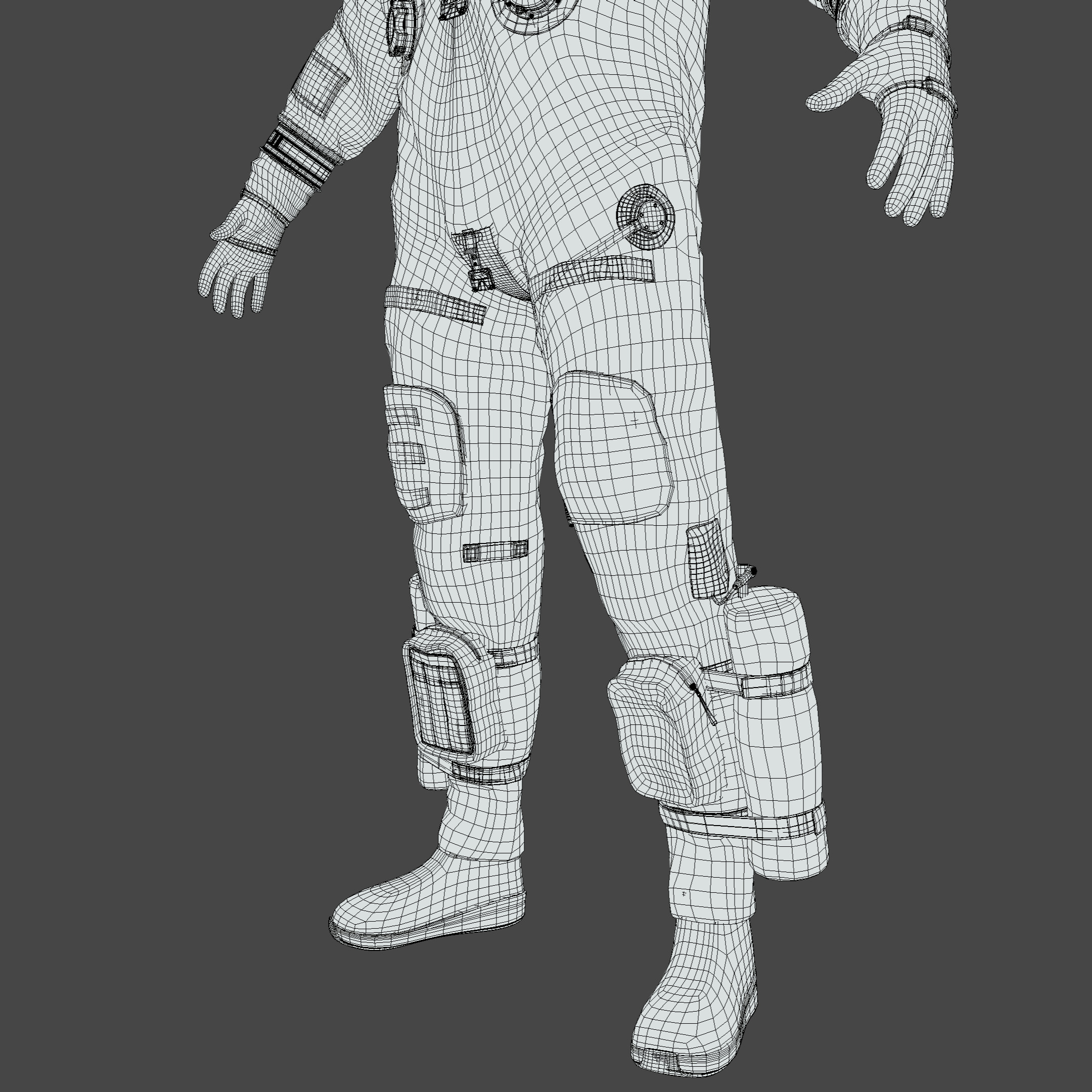 Nasa Orion Spacesuit Ultra realistic Low-poly 3D model_36