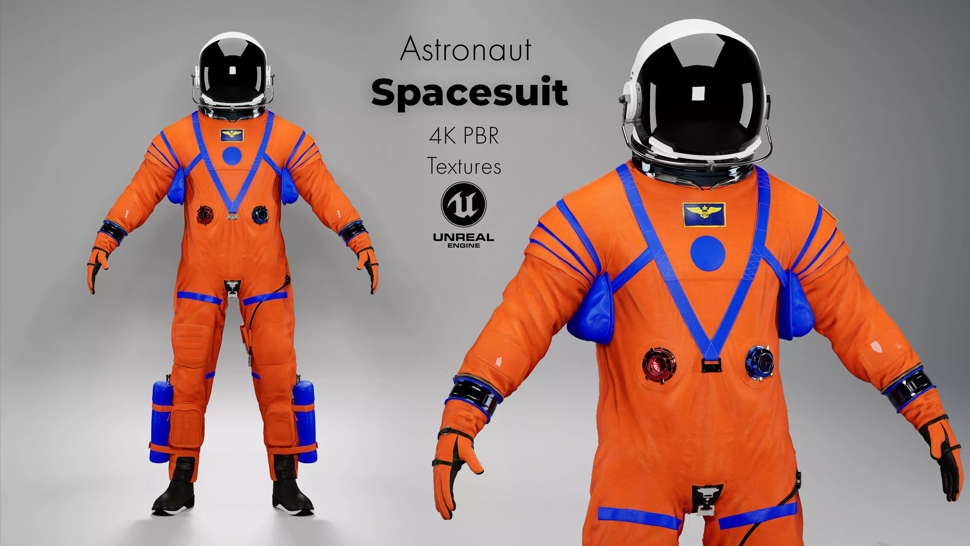 Nasa Orion Spacesuit Ultra realistic Low-poly 3D model_0