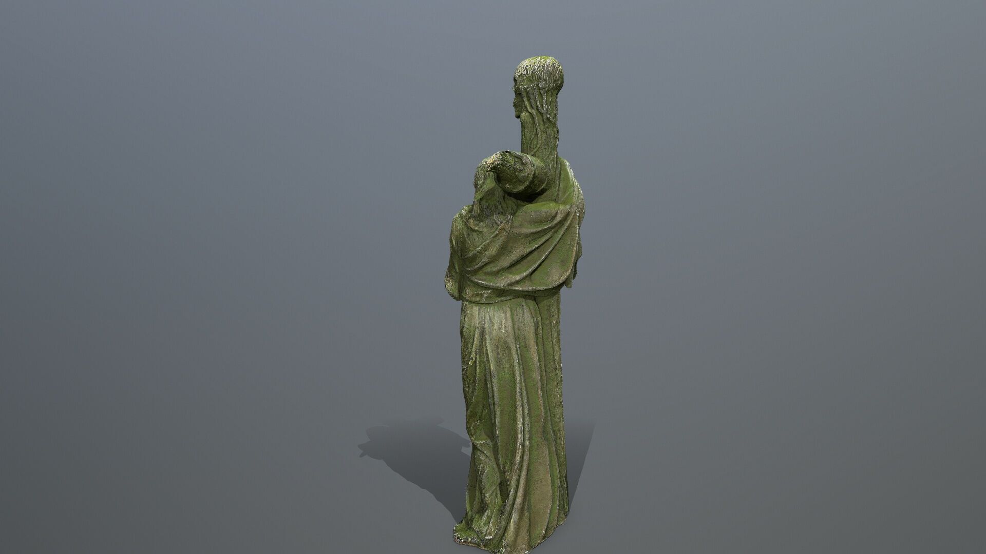 woman Statue Low-poly 3D model_8