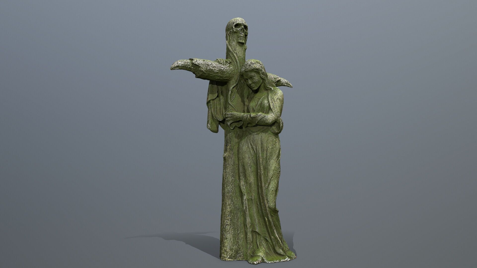 woman Statue Low-poly 3D model_3