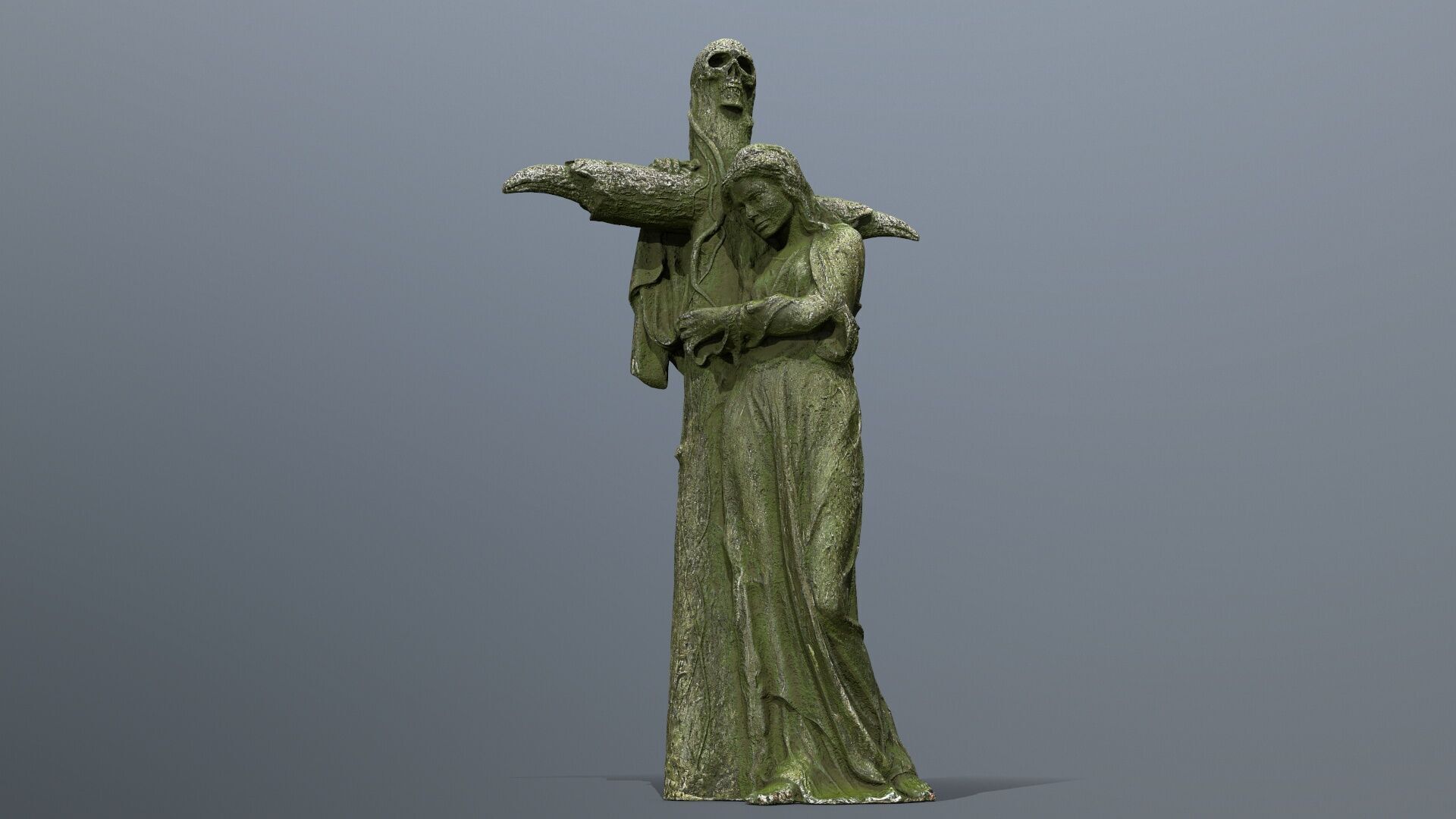 woman Statue Low-poly 3D model_1