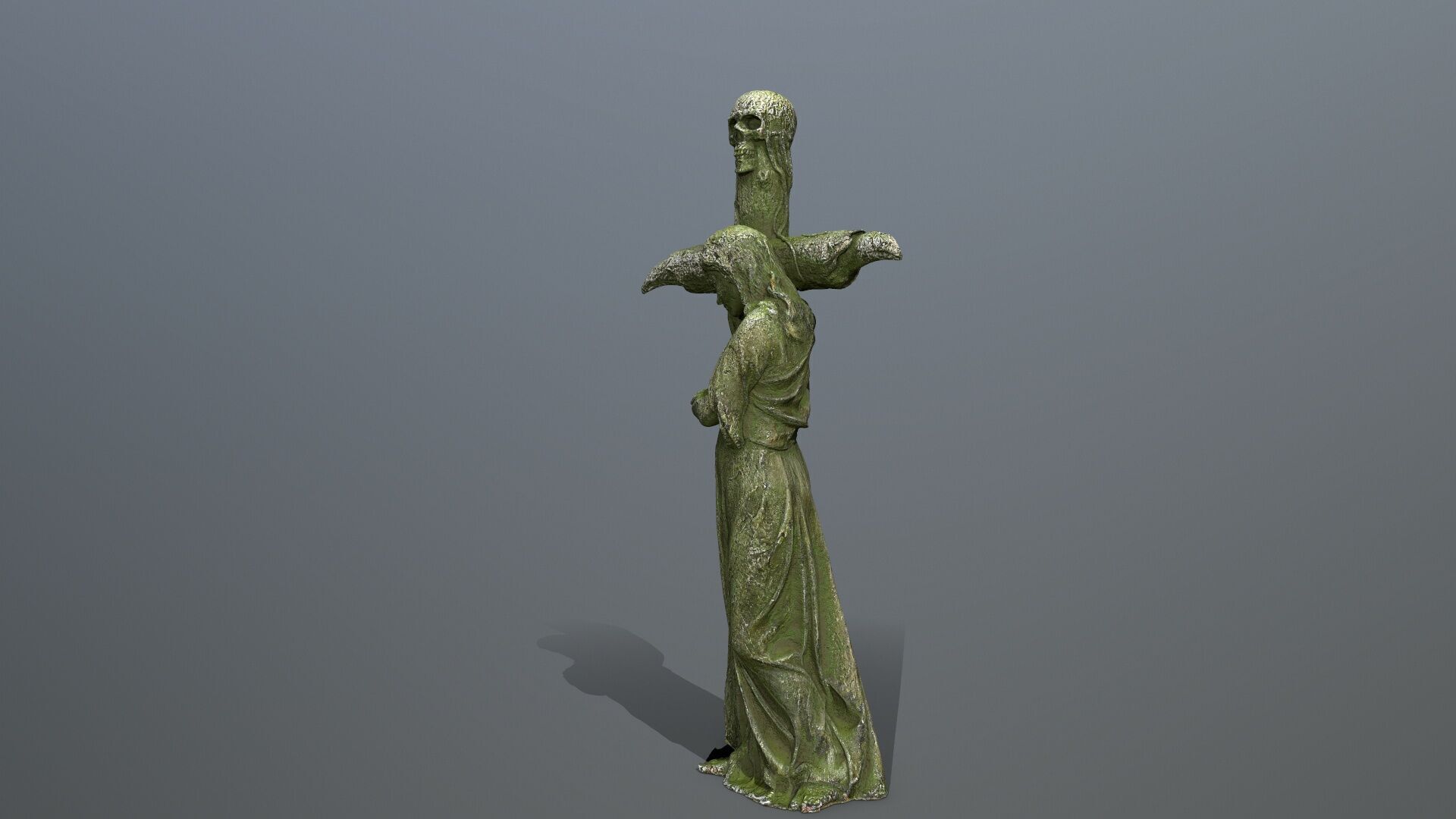 woman Statue Low-poly 3D model_9