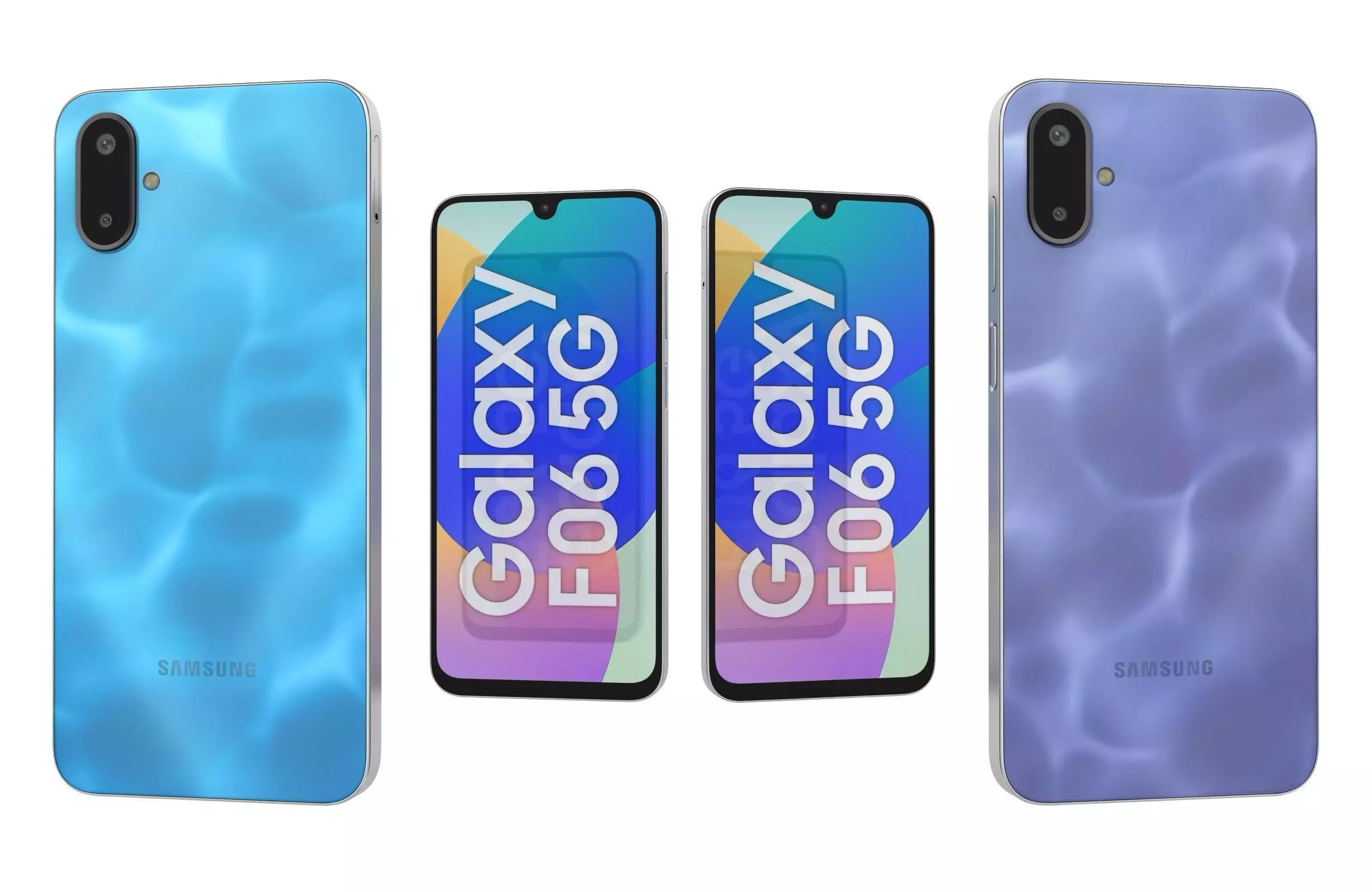 Samsung Galaxy F06 5G Blue And Violet 3D model
