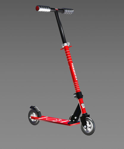 Scooter Red and Black 3D model