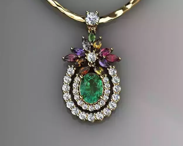 Cool Multi Color Gemstone Pendants