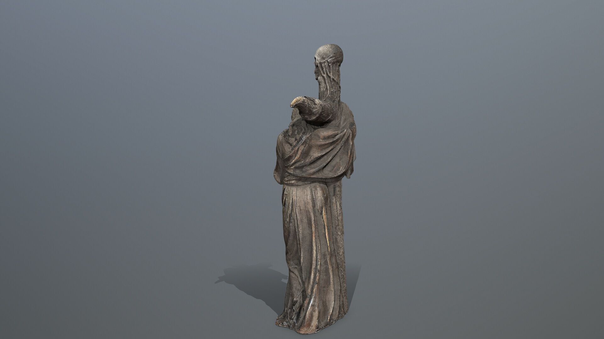 woman Statue Low-poly 3D model_8