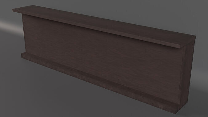 Bar Counter Low-poly 3D model
