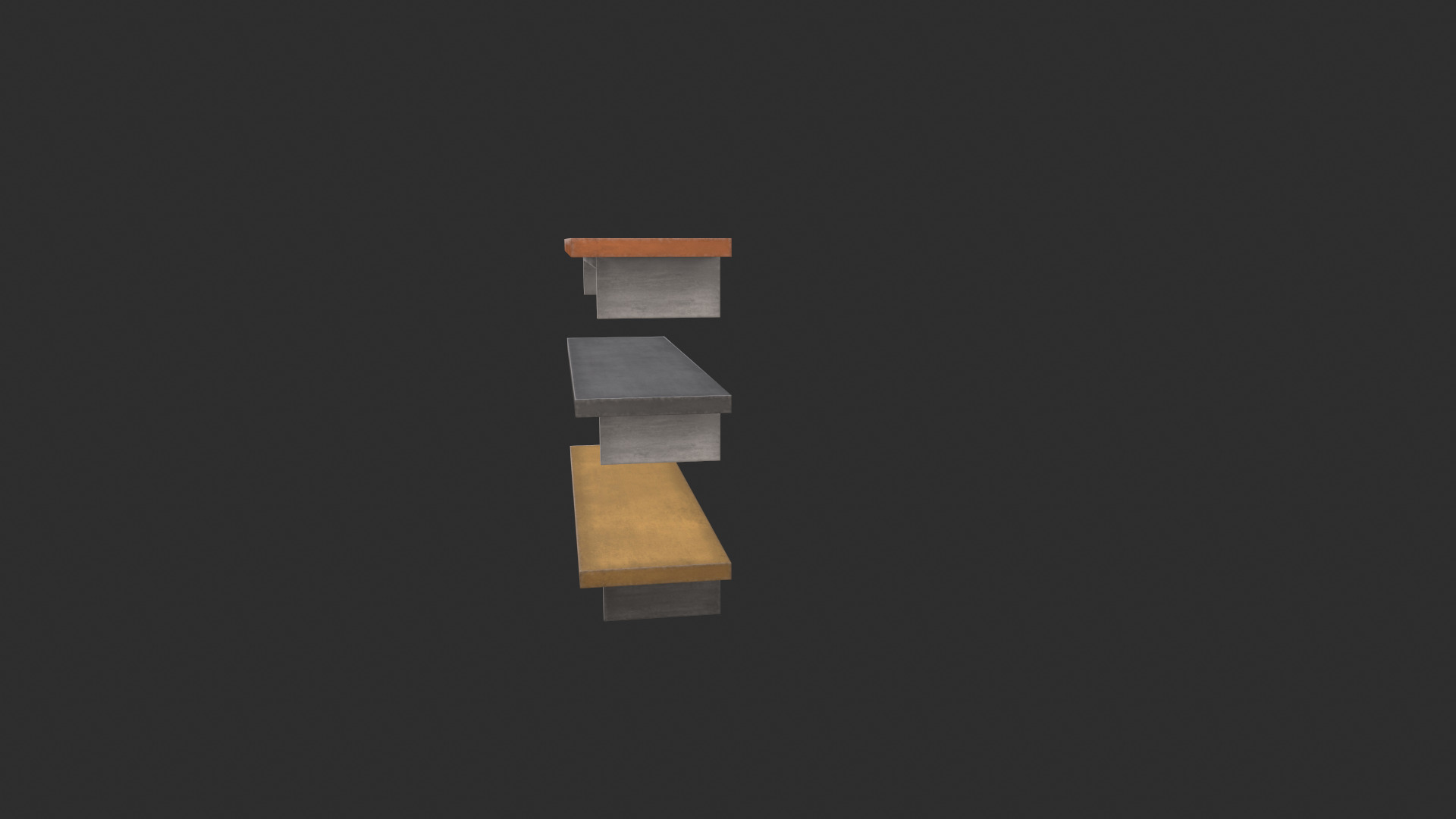 Wall shelf Low-poly 3D model_5