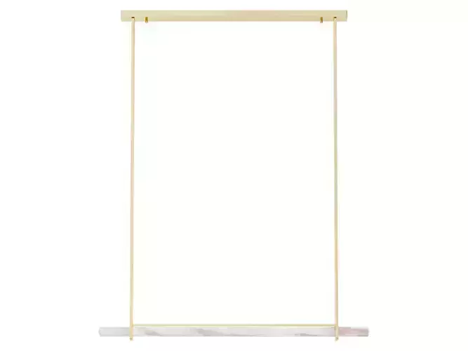 RH Audubon Alabaster Single Bar Linear Chandelier 3D model