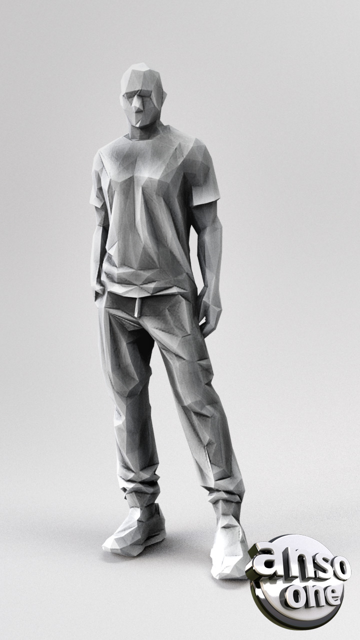 LowPolyMaleBundle02 3D model_14