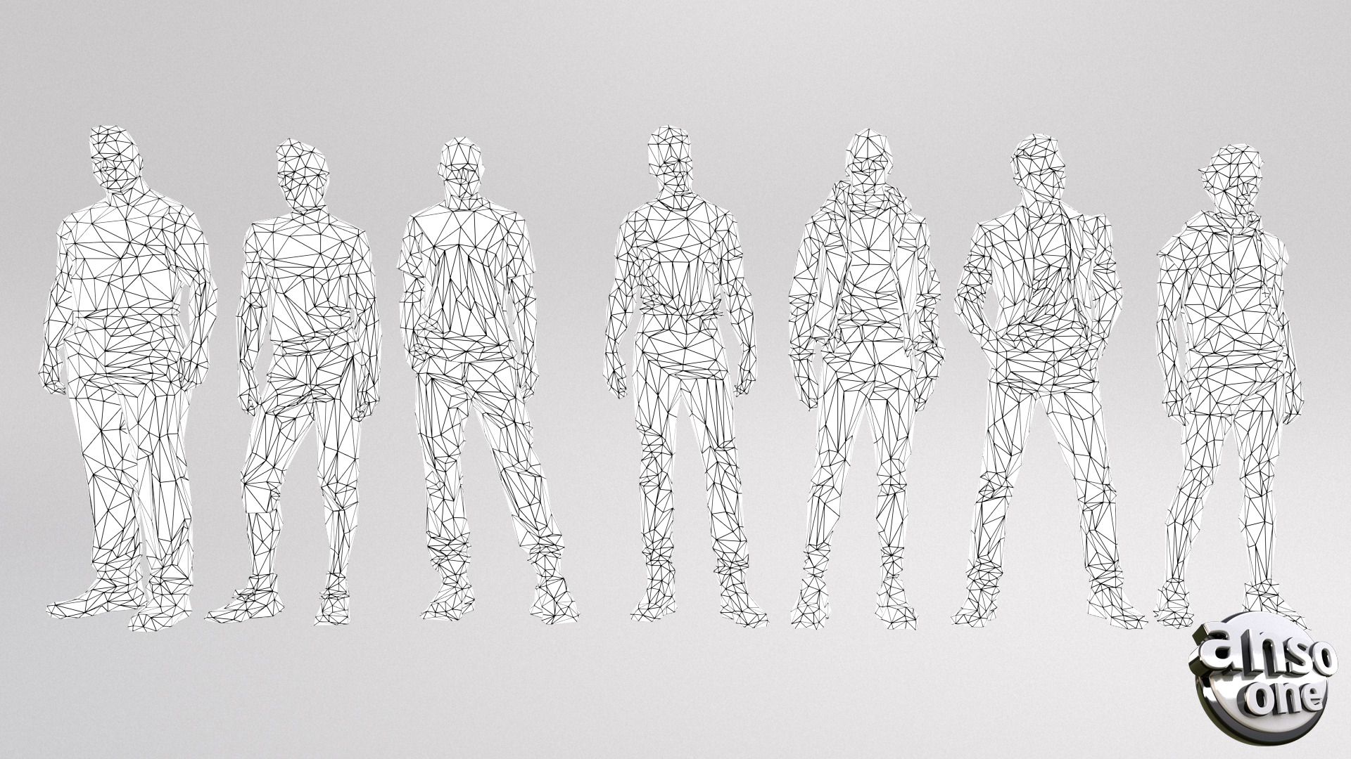 LowPolyMaleBundle02 3D model_4