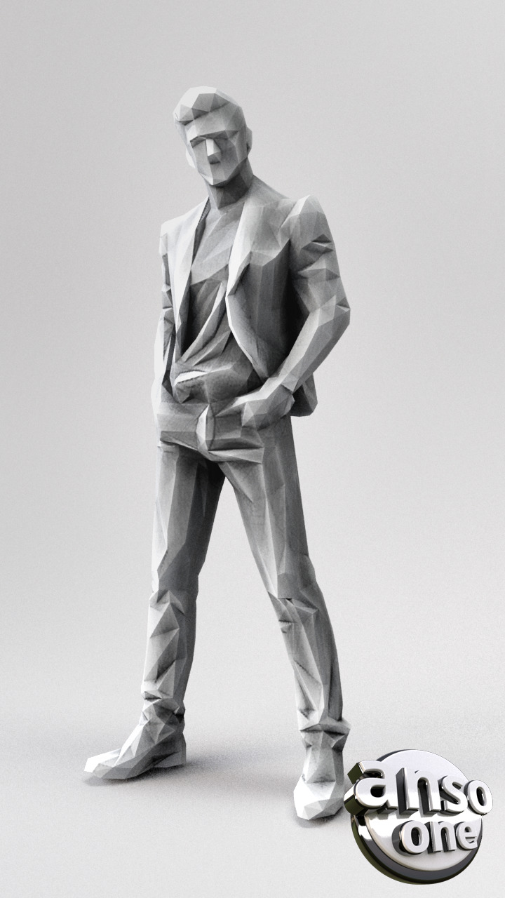 LowPolyMaleBundle02 3D model_11