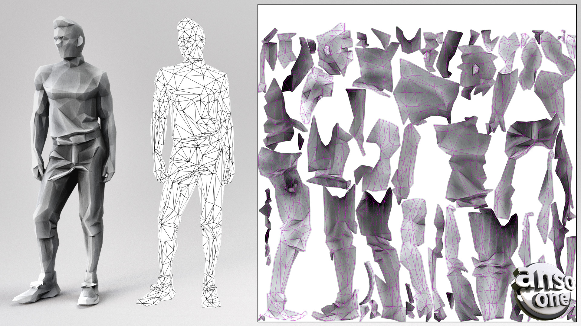 LowPolyMaleBundle02 3D model_7