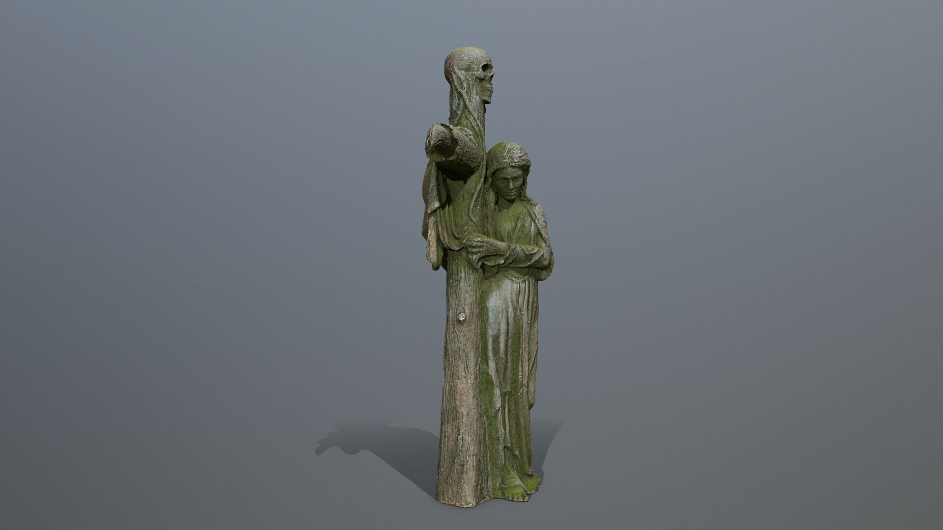 woman Statue Low-poly 3D model_5