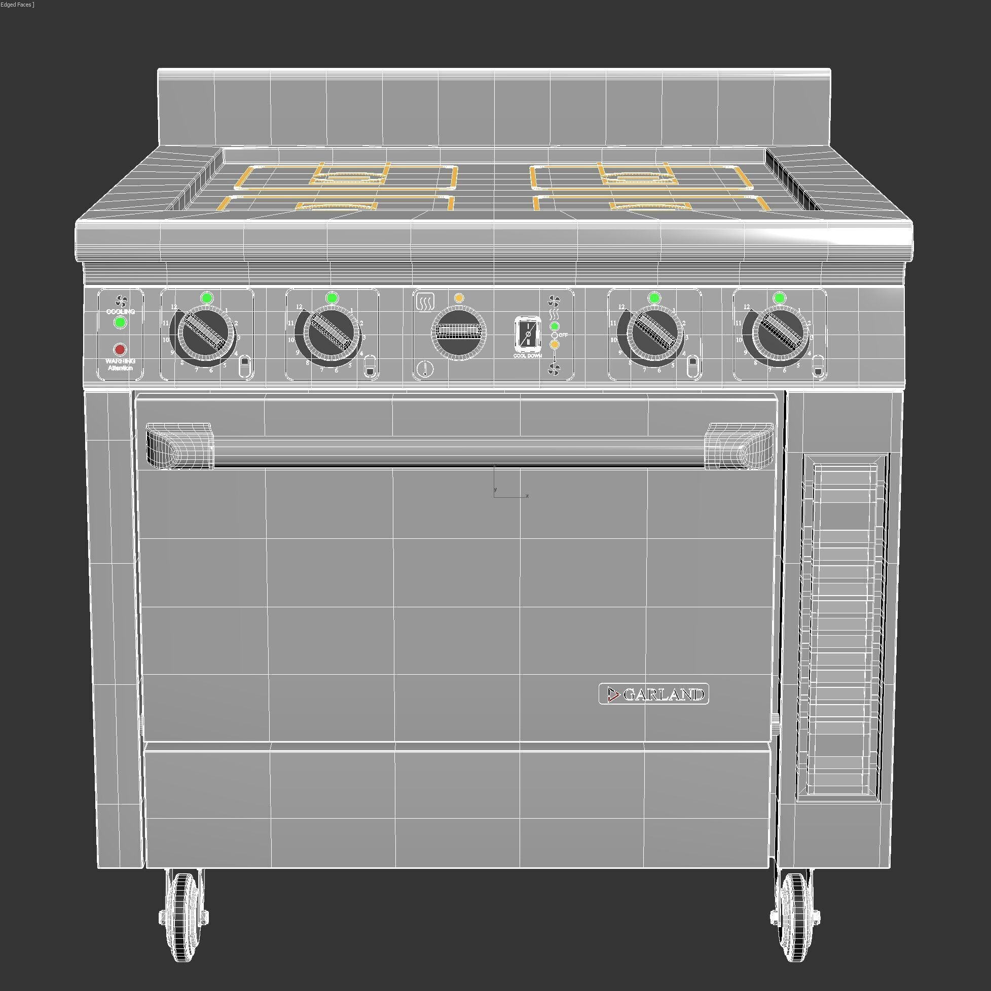 Garland Master Series Electric Induction Range gme36-i14c 3D model_6