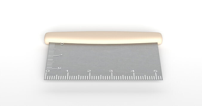 Cutting Board with Waste Cup and Scraper Low-poly 3D model 5