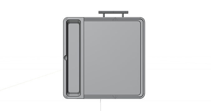 Cutting Board with Waste Cup and Scraper Low-poly 3D model 3